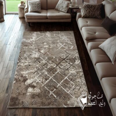 سجاد مودرن بيج فى بنى منقوش