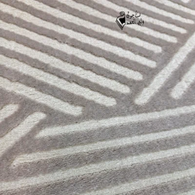سجاد مودرن بيج و افوايب سادة بارز
