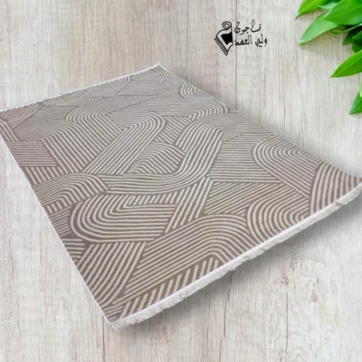 سجاد مودرن بيج و افوايب سادة بارز